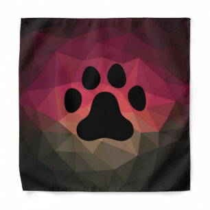 Dog paw, animal footprint, cat foot bandana