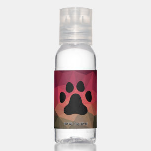 Dog paw, animal footprint, cat foot  hand sanitizer