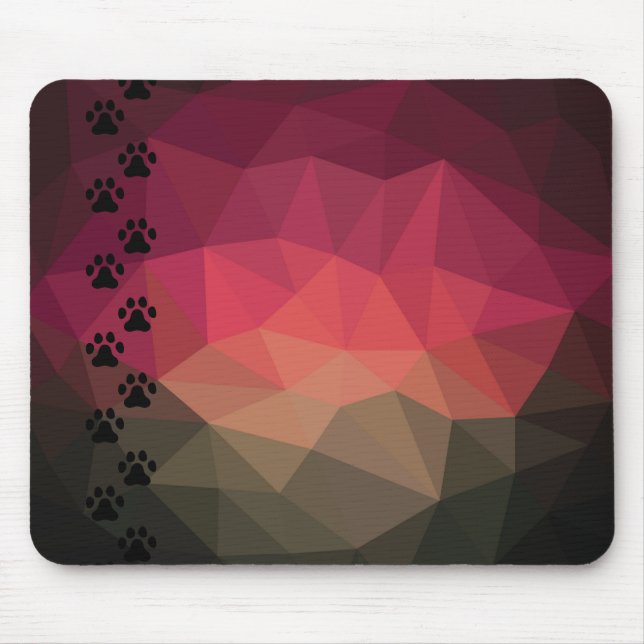 Dog paw, animal footprint, cat pet animal  mouse pad (Front)
