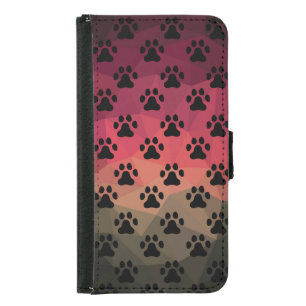 Dog paw, animal footprint, cat pet animal samsung galaxy s5 wallet case