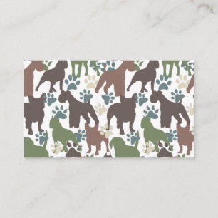 Dog Paw Animal Print Camouflage Camo Pattern Business Card