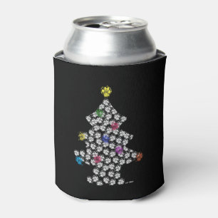 Dog Paw Christmas Tree Can Cooler