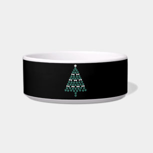 Dog Paw Christmas Tree Cute Xmas Gift Puppy Lover Bowl