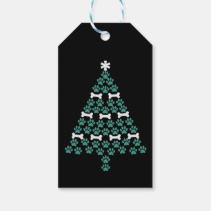 Dog Paw Christmas Tree Cute Xmas Gift Puppy Lover Tags