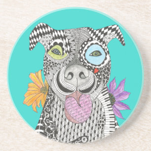Dog Paw Coaster in Blue