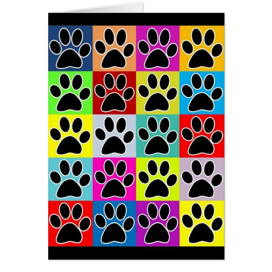 dog paw coloured cards (Front)