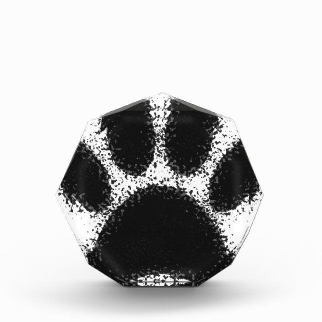 Dog Paw Drawing Acrylic Award (Front)