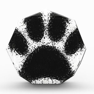 Dog Paw Drawing Acrylic Award