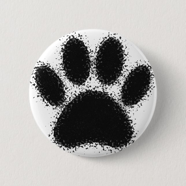 Dog Paw Drawing Button (Front)