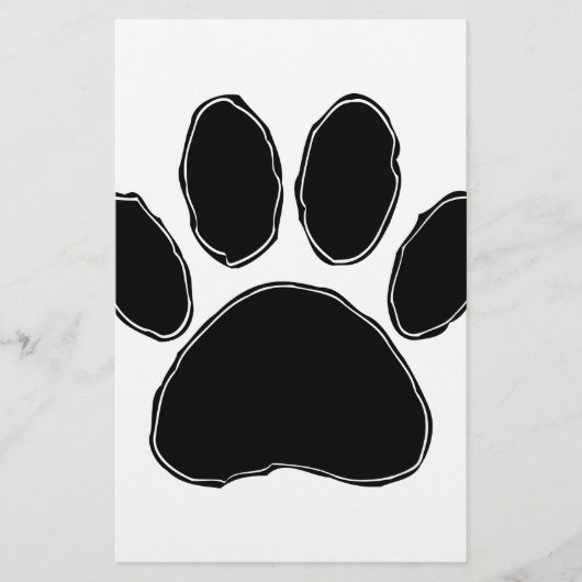 Dog Paw Drawing In Black (Front)