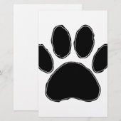 Dog Paw Drawing In Black (Front/Back)