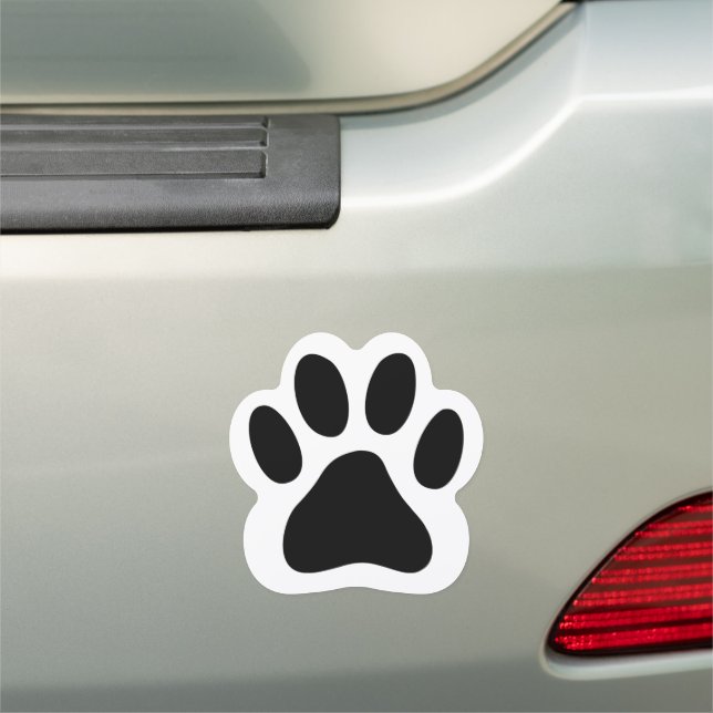 Dog paw foot print pet logo car magnet (In Situ)