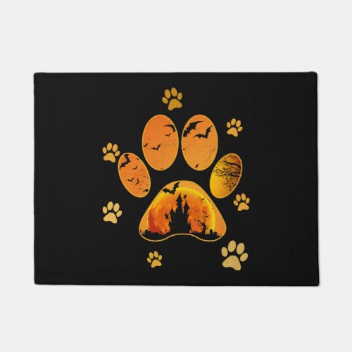 Dog Paw Halloween Dog Lover Doormat