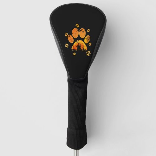 Dog Paw Halloween Dog Lover Golf Head Cover