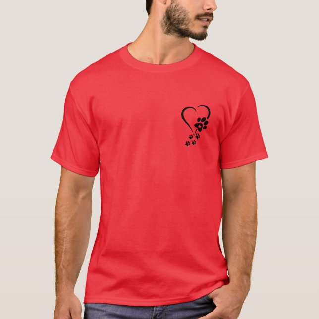Dog Paw Heart Baby Dogs Dog Paw Print Dog Paws H v T-Shirt (Front)