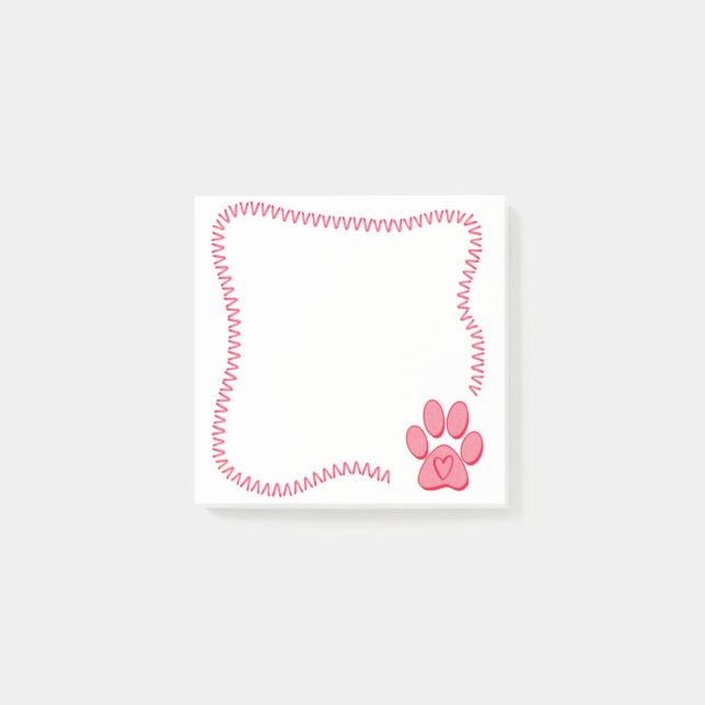 Dog Paw Heart Notes (Front)