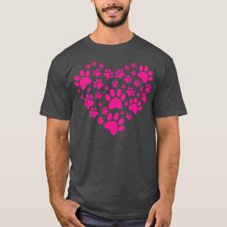 Dog Paw Heart T-Shirt