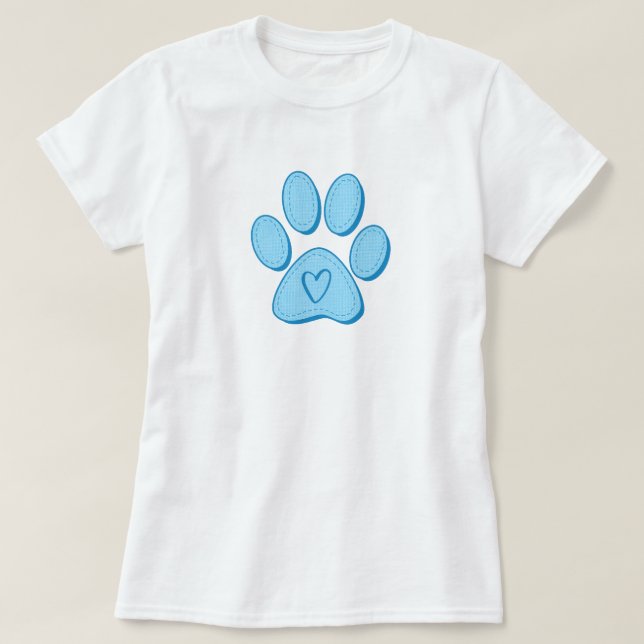 Dog Paw Heart T-Shirt (Design Front)