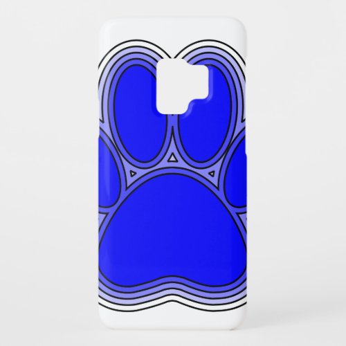 Dog Paw In Blue With Outlines Case_Mate Samsung Galaxy S9 Case