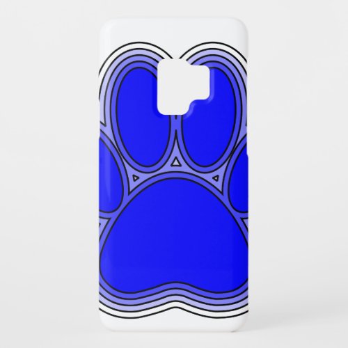 Dog Paw In Blue With Outlines Case_Mate Samsung Galaxy S9 Case