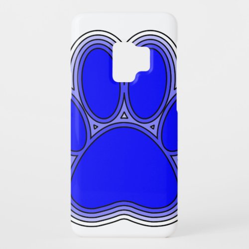 Dog Paw In Blue With Outlines Case_Mate Samsung Galaxy S9 Case