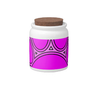 Dog Paw In Pink With Outlines Candy Jar