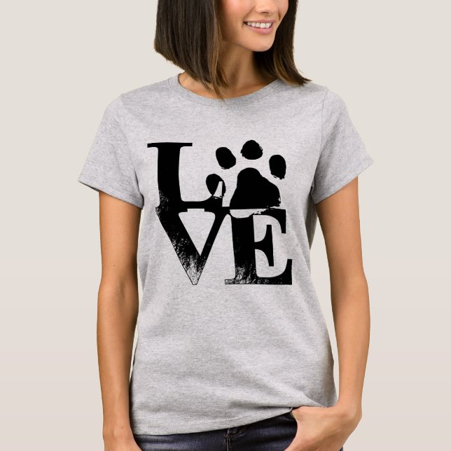 Dog Paw LOVE T-Shirt (Front)