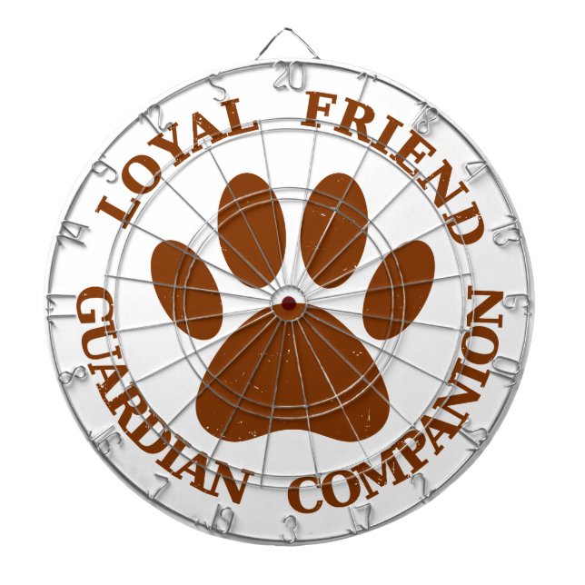 Dog Paw Loyal Friend Dartboard (Front)