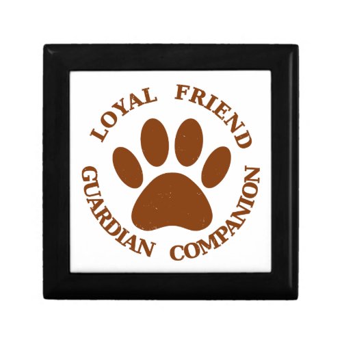 Dog Paw Loyal Friend Keepsake Box