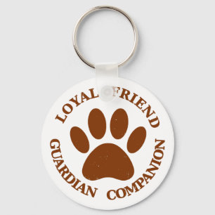 Dog Paw Loyal Friend Keychain