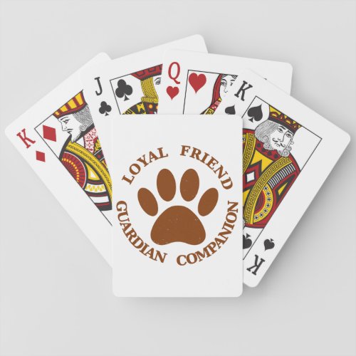 Dog Paw Loyal Friend Poker Cards