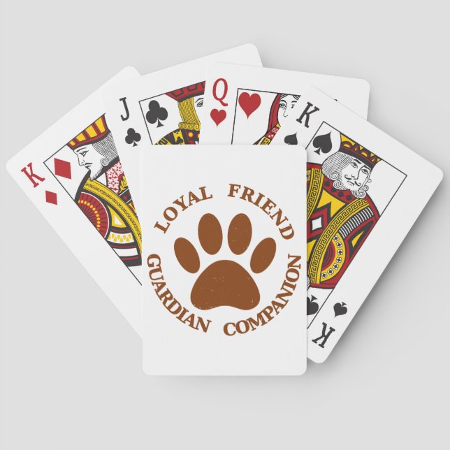 Dog Paw Loyal Friend Poker Cards (Back)