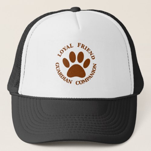 Dog Paw Loyal Friend Trucker Hat