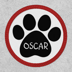 Dog Paw Monogrammed Patch