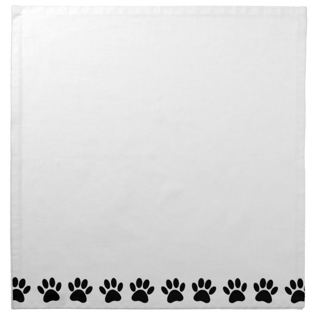 Dog Paw Pattern Cloth Napkin (Front)