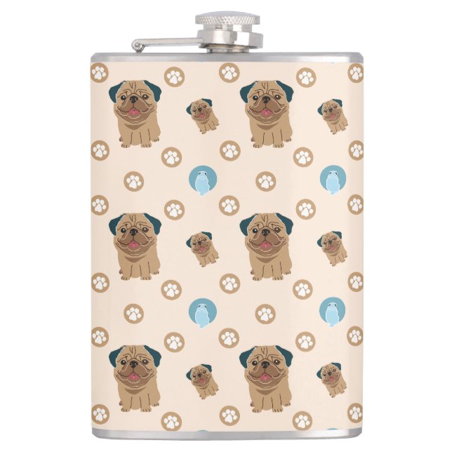 dog paw pattern flask (Front)