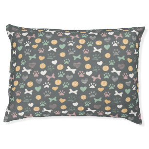 Dog Paw Pattern Pet Bed