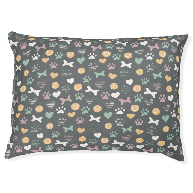 Dog Paw Pattern  Pet Bed (Front)