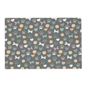 Dog Paw Pattern Placemat