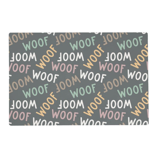 Dog Paw Pattern  Placemat (Back)