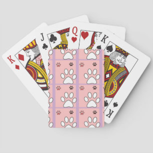 Dog Paw Pattern Poker Cards