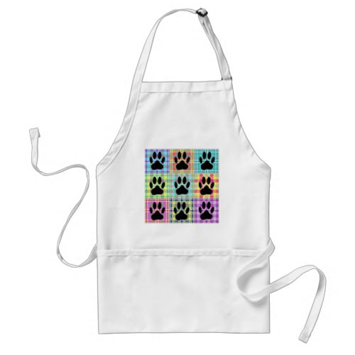 Dog Paw Pattern Quilt Adult Apron