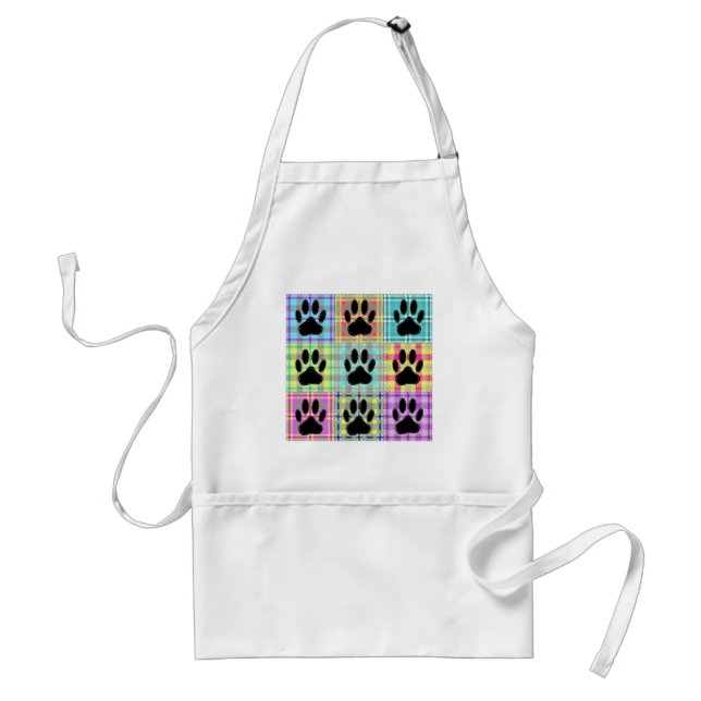 Dog Paw Pattern Quilt Adult Apron (Front)