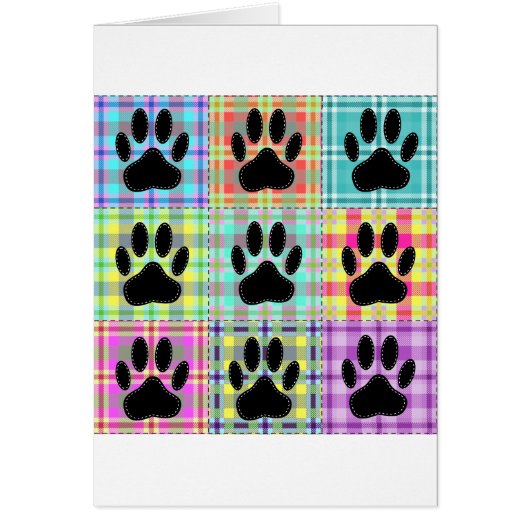 Dog Paw Pattern Quilt Cards (Front)