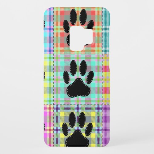 Dog Paw Pattern Quilt Case_Mate Samsung Galaxy S9 Case