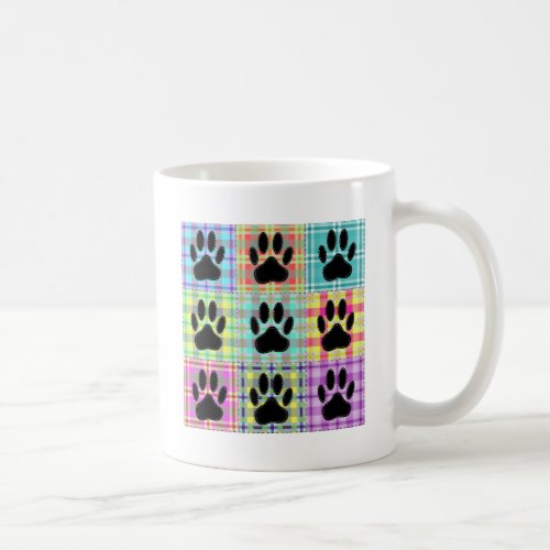 Dog Paw Pattern Quilt Coffee Mug