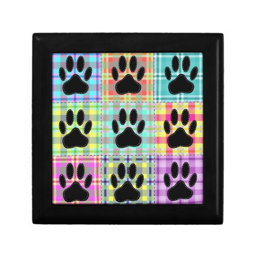 Dog Paw Pattern Quilt Gift Box
