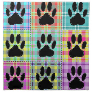 Dog Paw Pattern Quilt Napkin