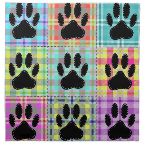 Dog Paw Pattern Quilt Napkin