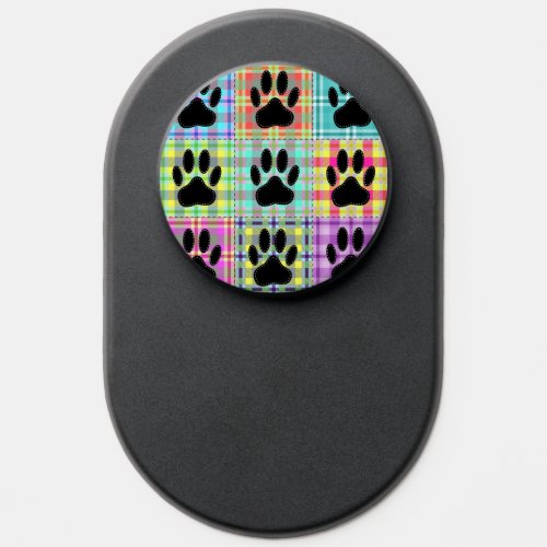 Dog Paw Pattern Quilt PopSocket